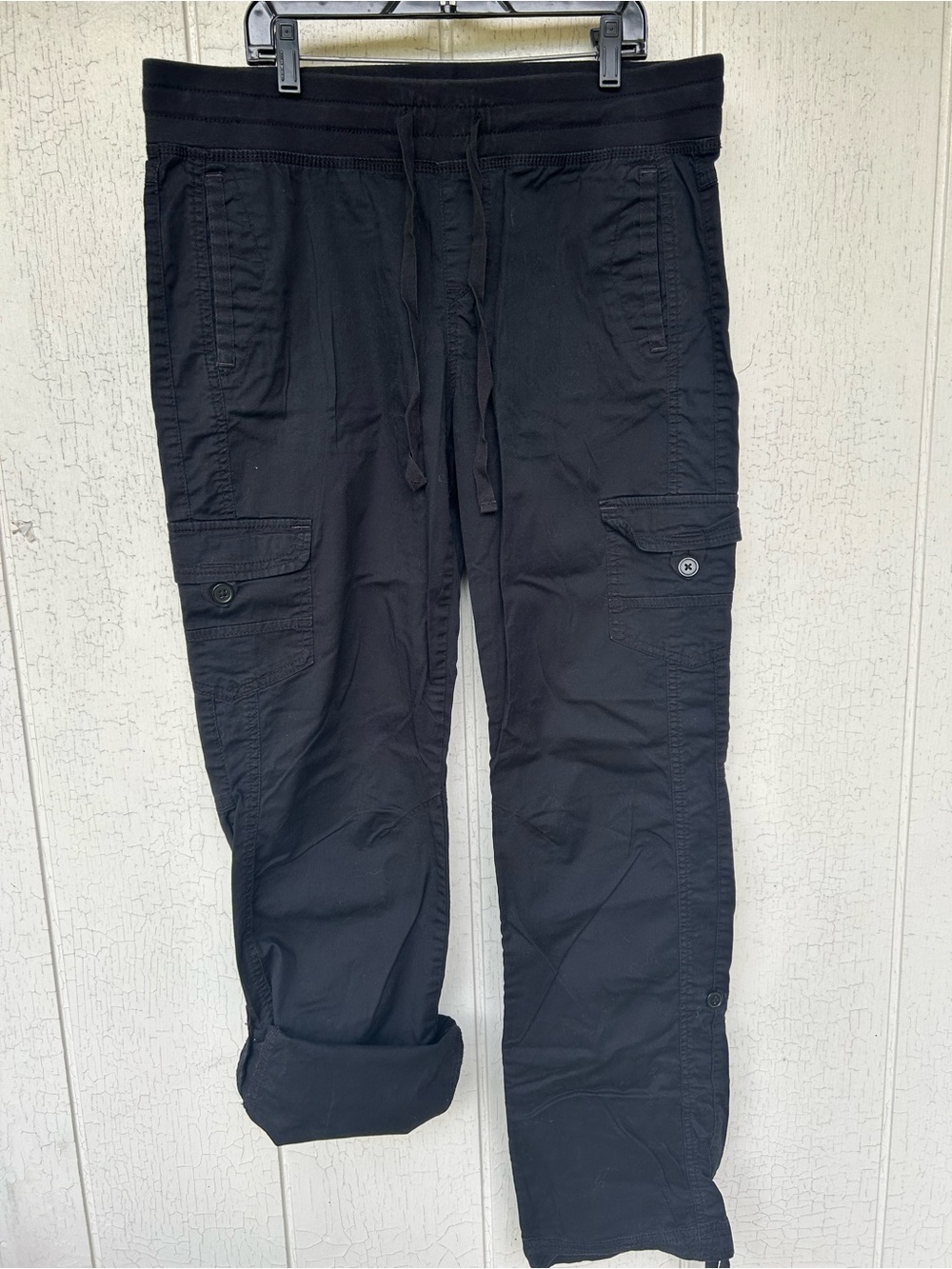 Supplies by UNION BAY Black Roll Up Convertible Cargo Pants Size L